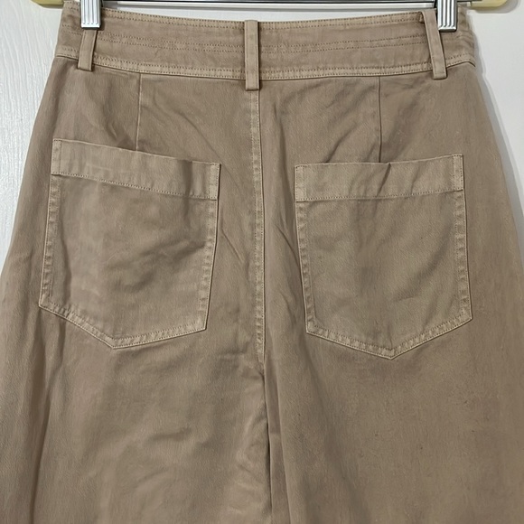 Apiece Apart Mari Barrel Cotton Wide Leg Pants Tan Sand Neutral Size 6 - Picture 8 of 11